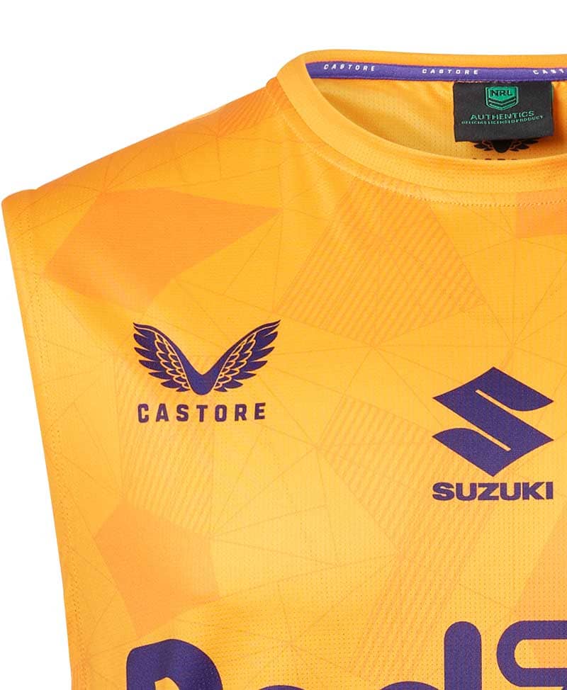 Melbourne Storm 2023 NRL Mens Orange Training Singlet