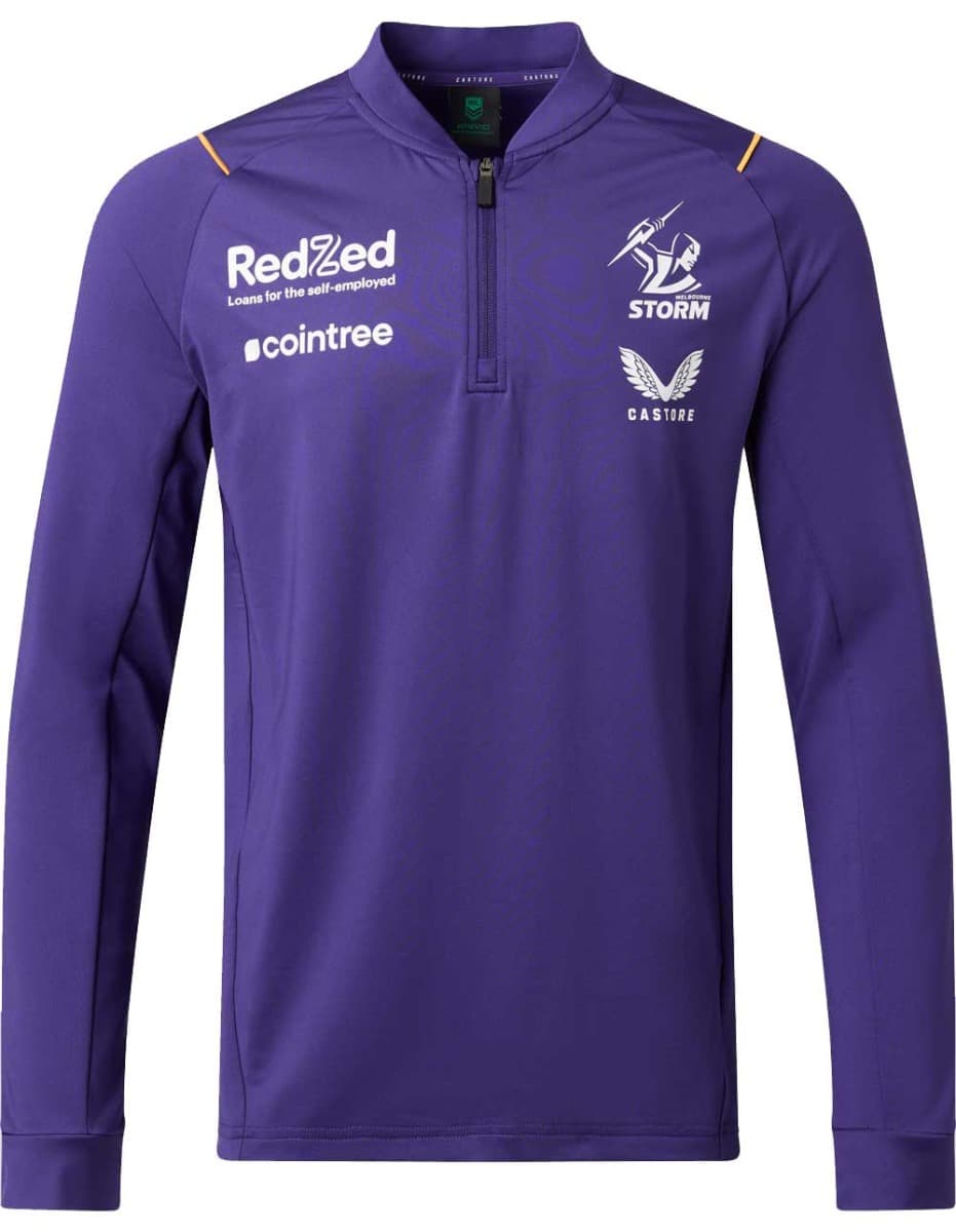 Melbourne Storm 2023 NRL Mens 1/4 Zip Training Shirt