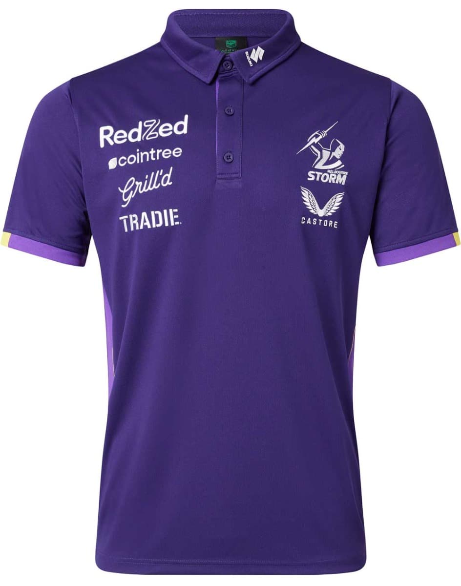 Melbourne Storm 2023 NRL Mens Media Polo Shirt
