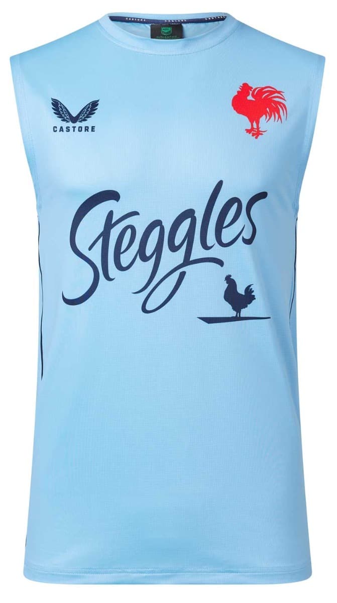 Sydney Roosters 2023 NRL Mens Blue Training Singlet