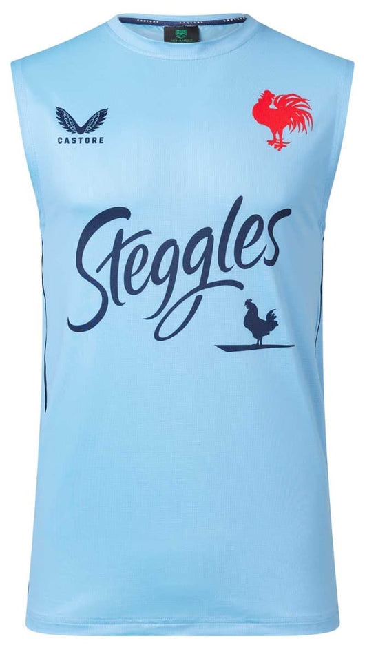 Sydney Roosters 2023 NRL Mens Blue Training Singlet