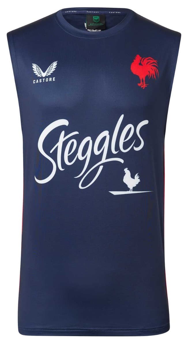 Sydney Roosters 2023 NRL Mens Navy Training Singlet