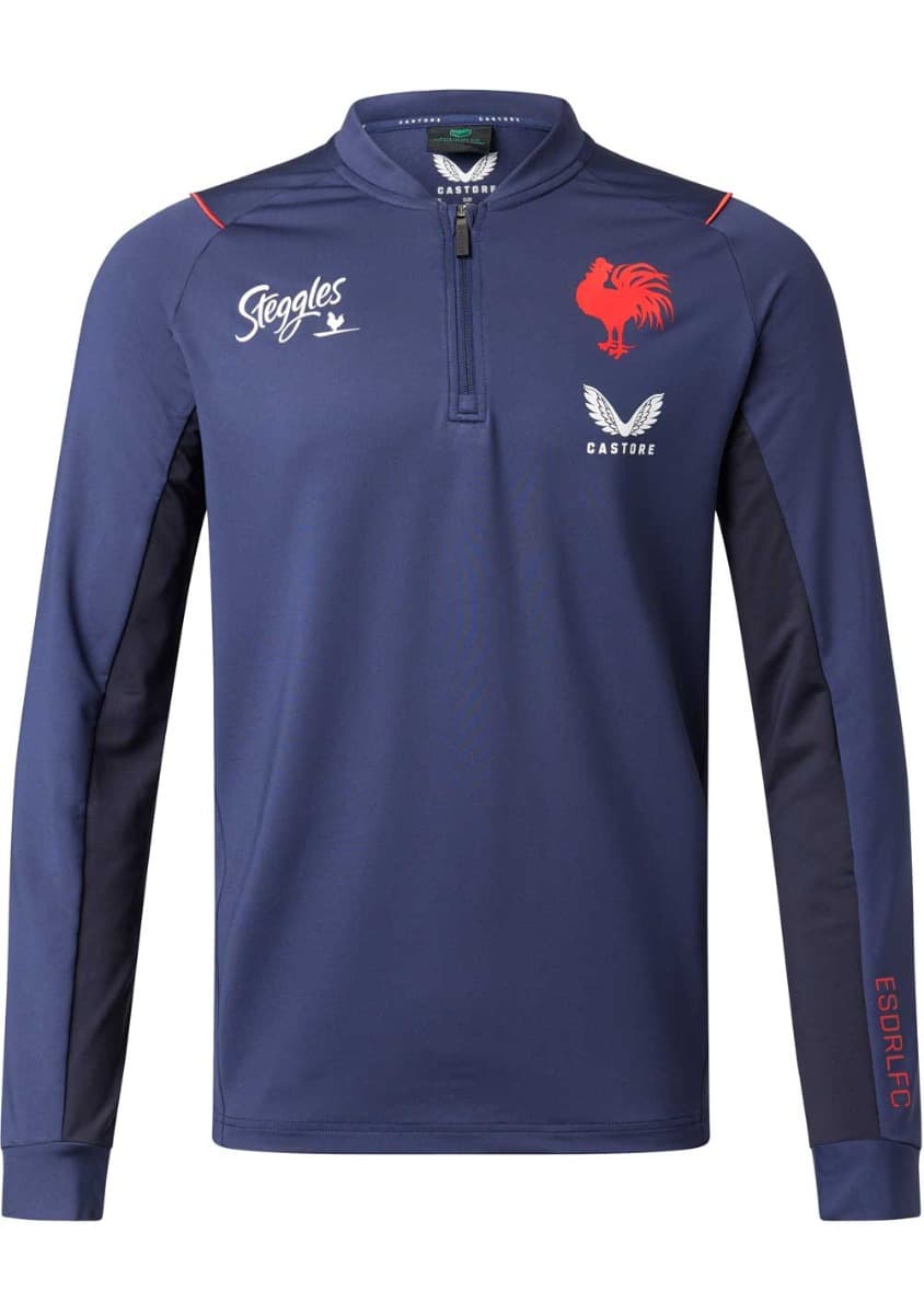 Sydney Roosters 2023 NRL Mens 1/4 Zip Training Top