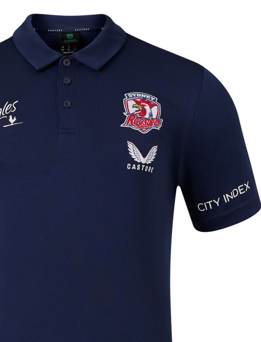Sydney Roosters 2024 NRL Mens Media Polo Shirt