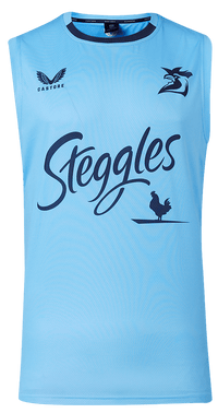 Sydney Roosters 2024 NRL Mens Sky Blue Training Singlet