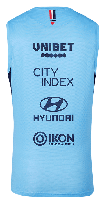 Sydney Roosters 2024 NRL Mens Sky Blue Training Singlet