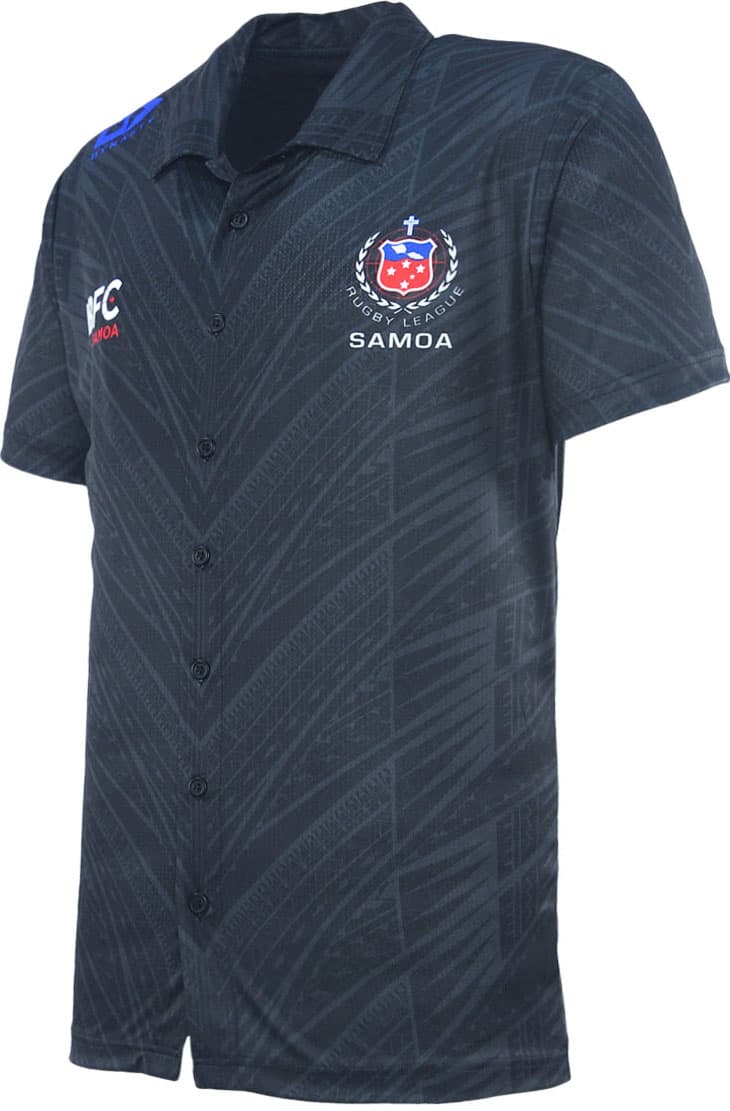 Toa Samoa 2025 RL Mens Button Up Polo Shirt