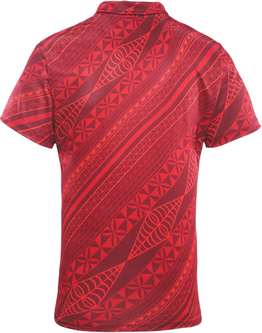 Tonga 2025 Rugby League Mens Button Up Polo Shirt