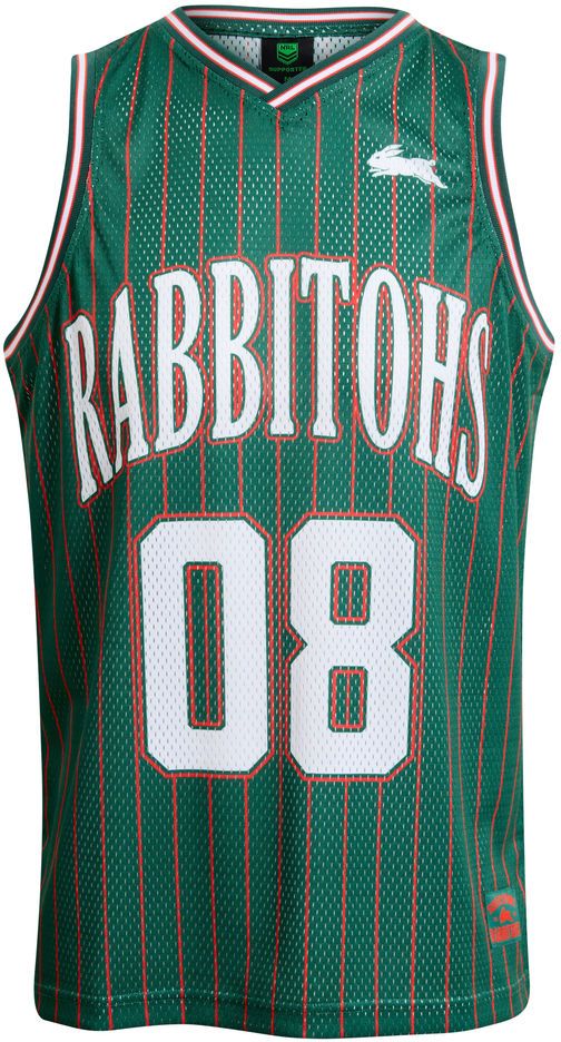 South Sydney Rabbitohs 2026 NRL COAR Mens Basketball Singlet