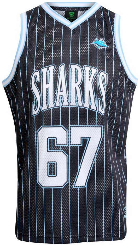 Cronulla Sharks 2026 NRL COAR Mens Basketball Singlet
