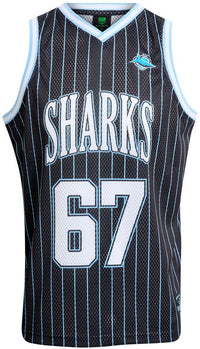 Cronulla Sharks 2026 NRL COAR Mens Basketball Singlet