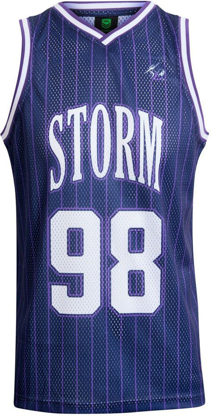 Melbourne Storm 2026 NRL COAR Mens Basketball Singlet
