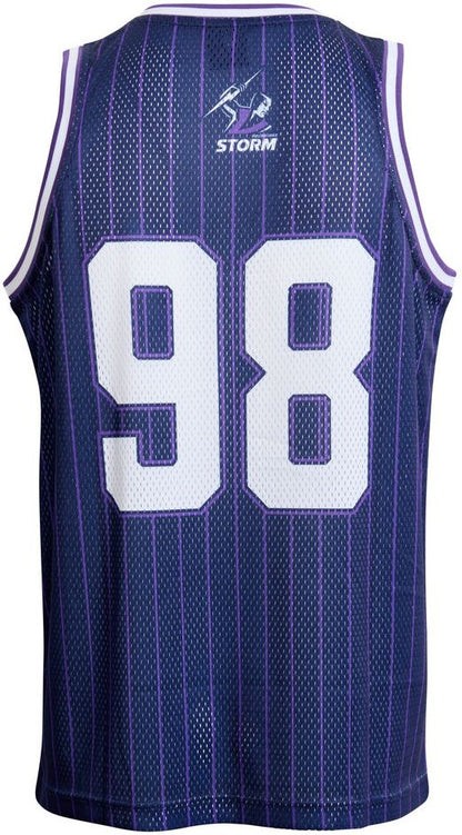 Melbourne Storm 2026 NRL COAR Mens Basketball Singlet