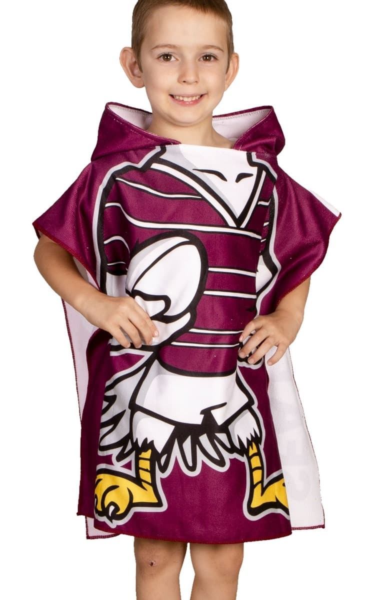 Manly Sea Eagles Kids NRL Hooded Beach Towel