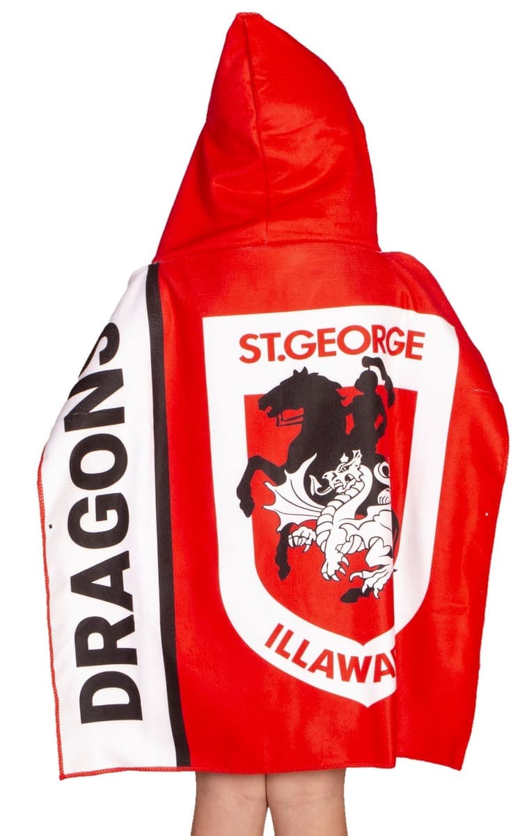 St George Dragons NRL Kids Hooded Beach Towel