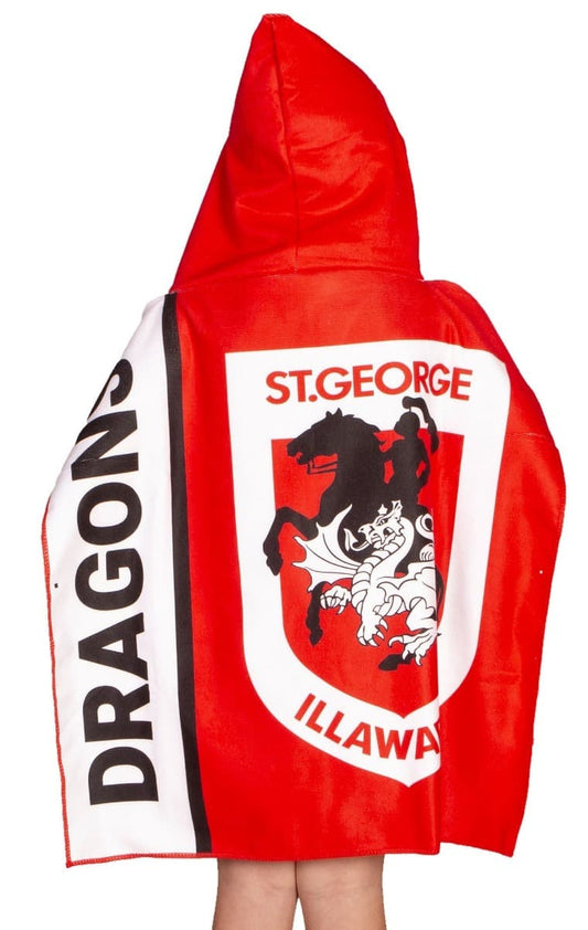 St George Dragons NRL Kids Hooded Beach Towel