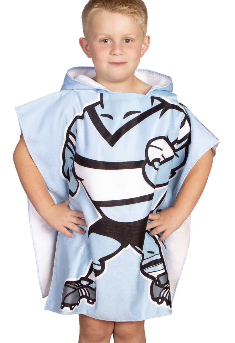 Cronulla Sharks Kids Hooded Beach Towel