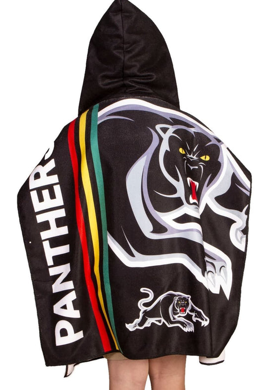 Penrith Panthers NRL Kids Hooded Beach Towel