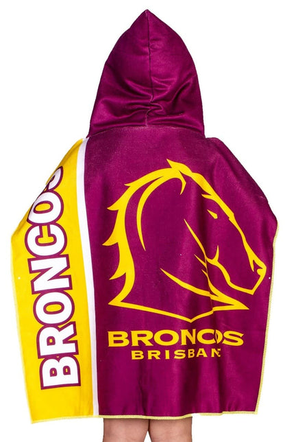 Brisbane Broncos Kids Hooded Beach Towel