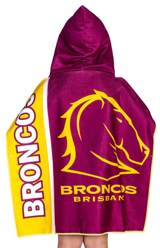 Brisbane Broncos Kids Hooded Beach Towel