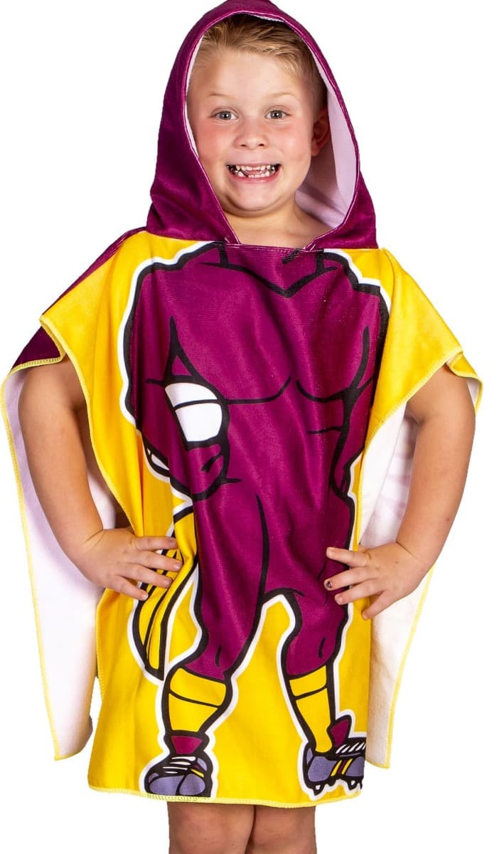 Brisbane Broncos Kids Hooded Beach Towel