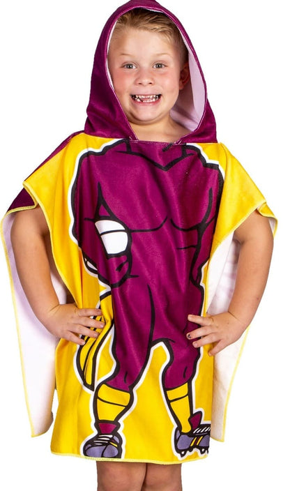 Brisbane Broncos Kids Hooded Beach Towel