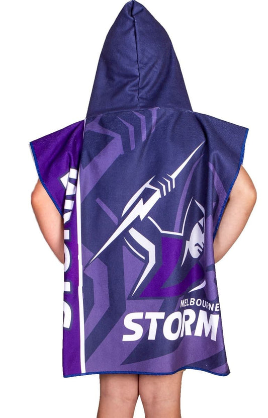Melbourne Storm NRL Kids Hooded Beach Towel