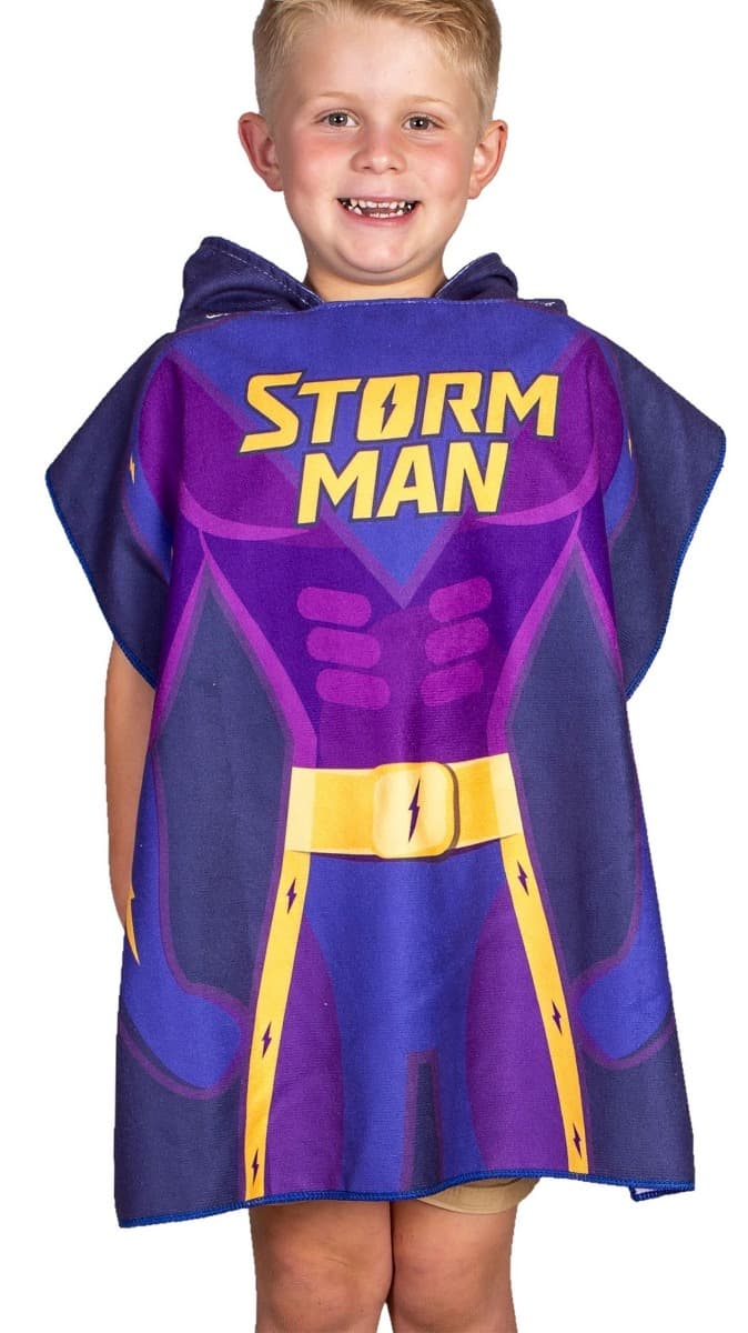 Melbourne Storm NRL Kids Hooded Beach Towel