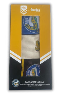 Parramatta Eels NRL 3 Pack Combo Sock Gift Box