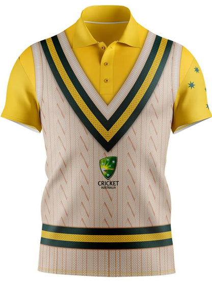 Cricket Australia Mens Vest Polo Shirt