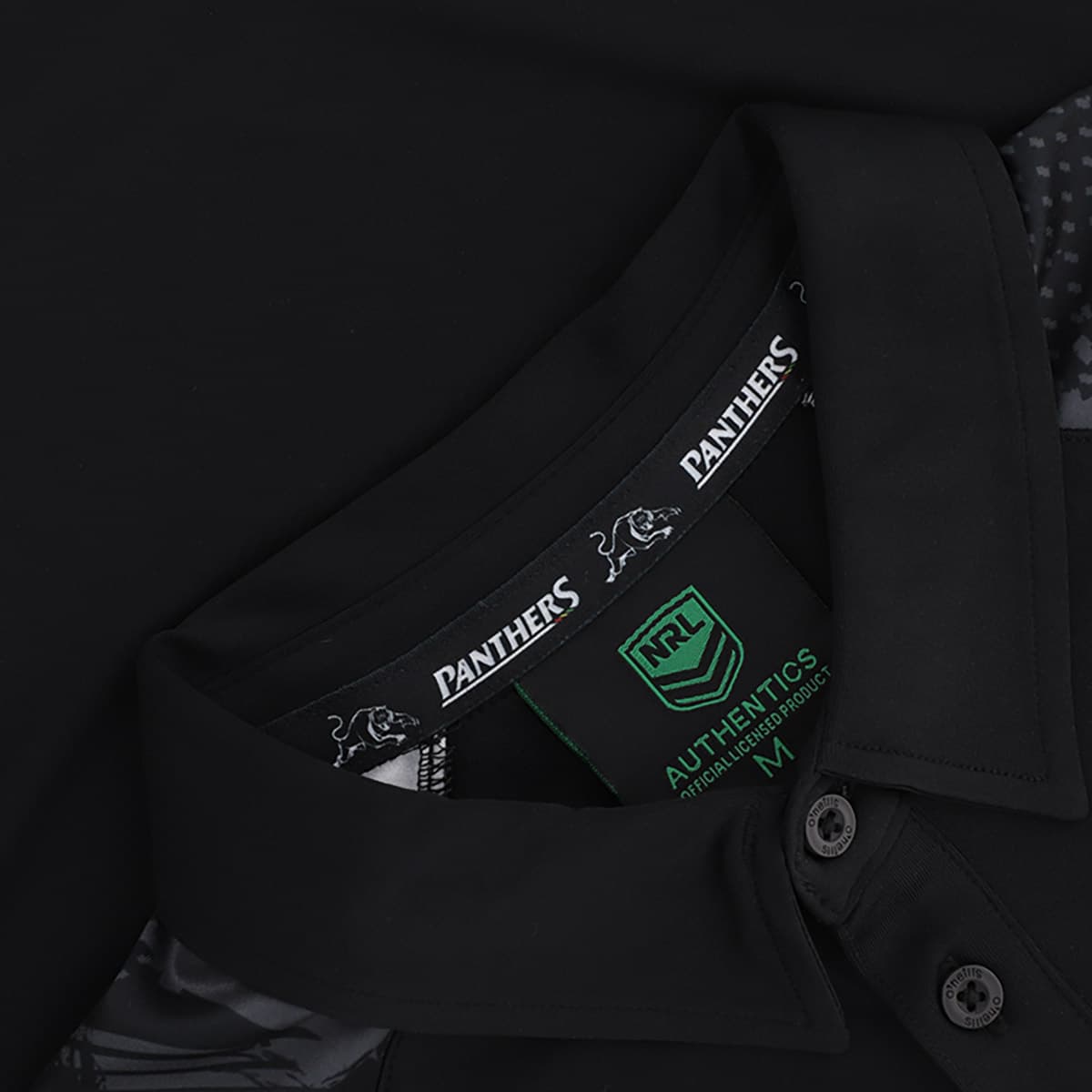 Penrith Panthers 2024 NRL Mens Black Media Polo Shirt
