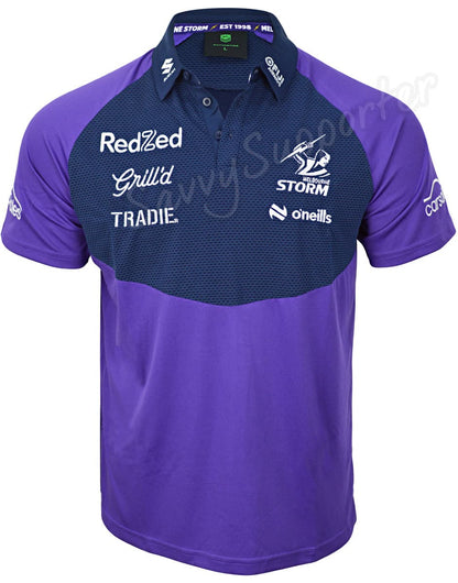 Melbourne Storm 2025 NRL Mens Media Polo Shirt