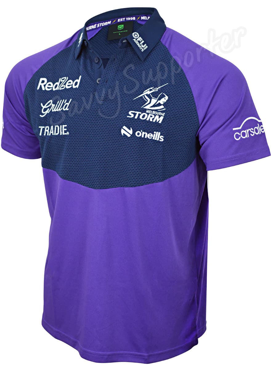 Melbourne Storm 2025 NRL Mens Media Polo Shirt