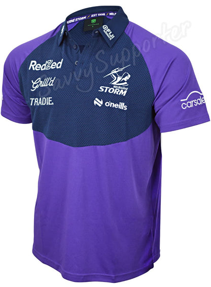 Melbourne Storm 2025 NRL Mens Media Polo Shirt