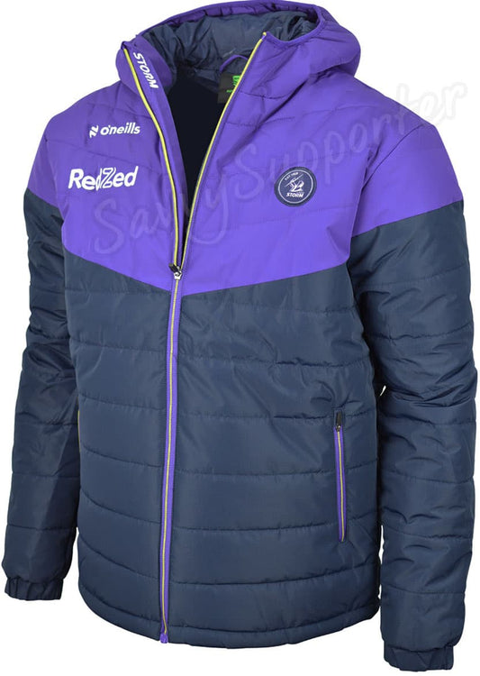 Melbourne Storm 2025 NRL Mens Hooded Padded Jacket