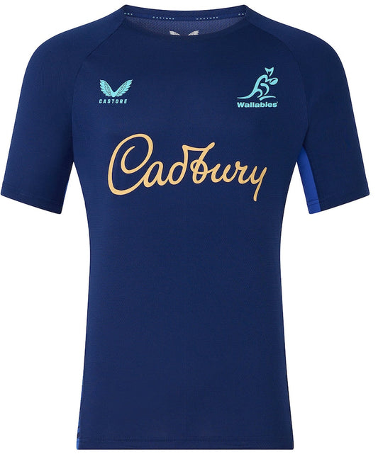 Australian Wallabies 2026 Rugby Union Mens Navy Training Shirt