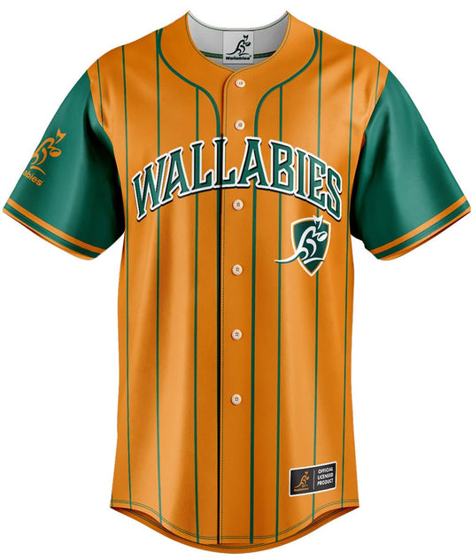 Australian Wallabies Rugby Union Mens Slugger Baseball Shirt