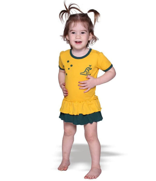 Australian Wallabies Rugby Union Toddler Girls Footysuit