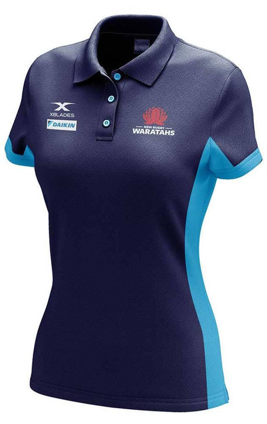 NSW Waratahs Rugby Union Ladies Media Polo Shirt