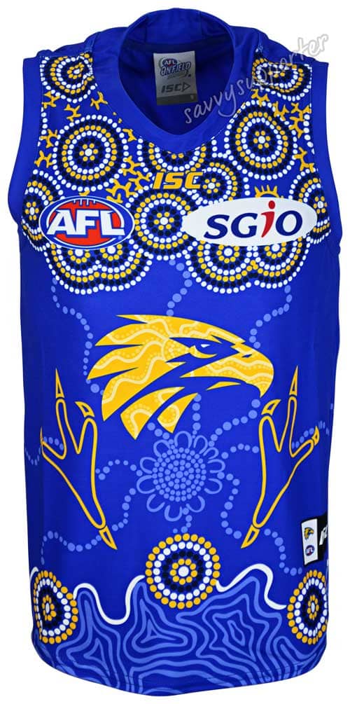 West Coast Eagles AFL Mens Indigenous Guernsey
