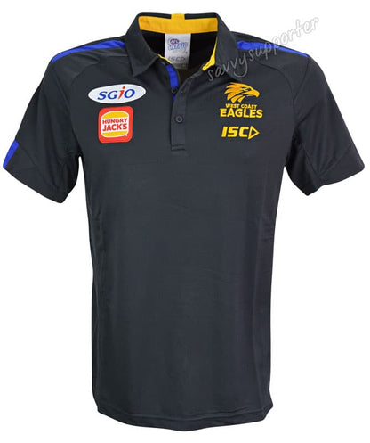 West Coast Eagles AFL ISC Grey Performance Polo Shirt