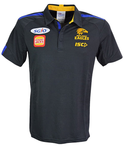West Coast Eagles AFL ISC Grey Performance Polo Shirt