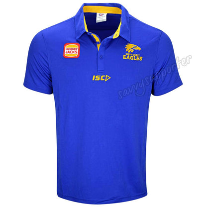 West Coast Eagles AFL Royal Media Polo Shirt