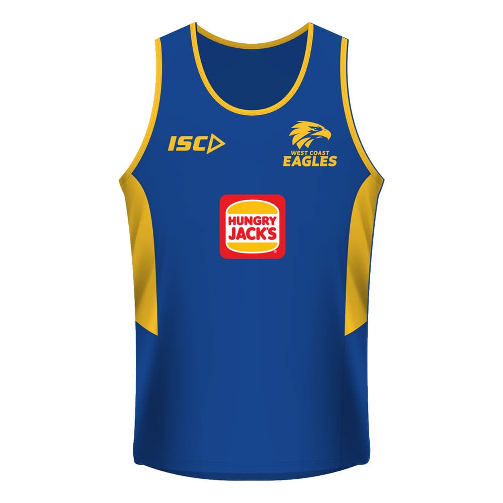 West Coast Eagles Royal Gold Training Singlet