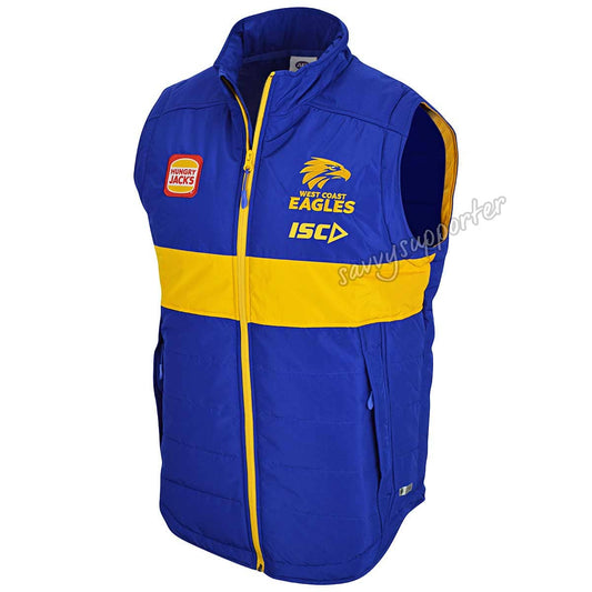 West Coast Eagles AFL Mens Padded Vest