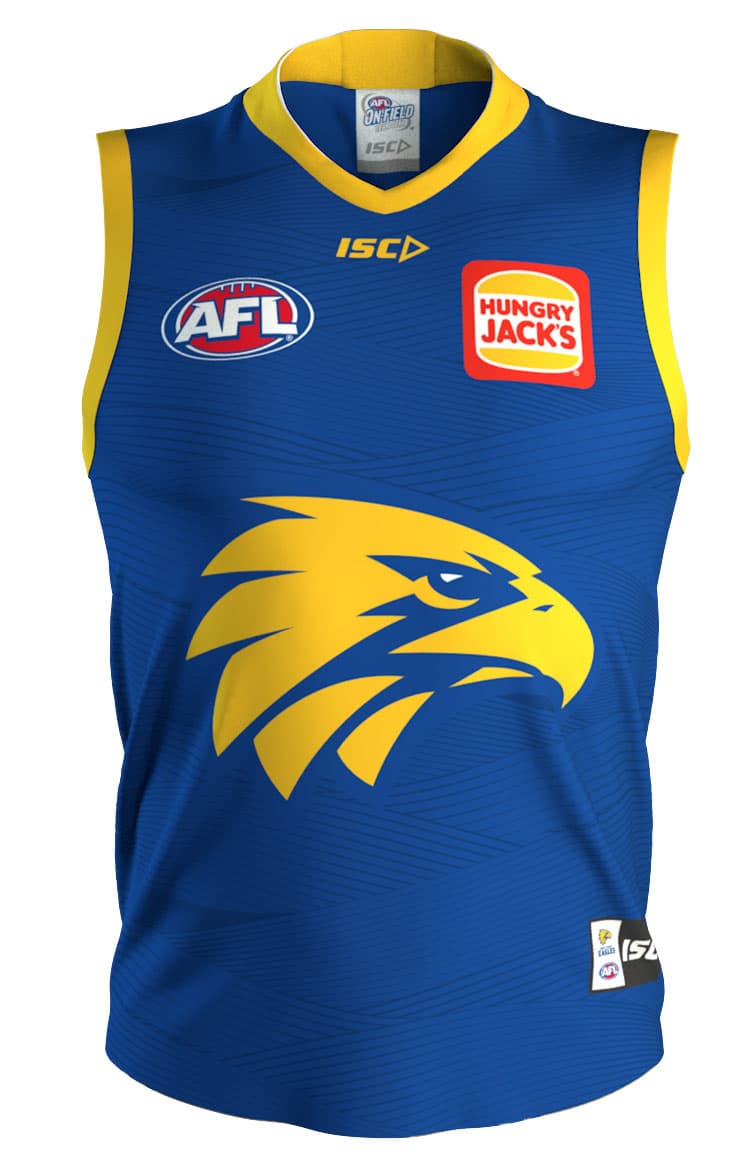 West Coast Eagles AFL Mens Training Guernsey