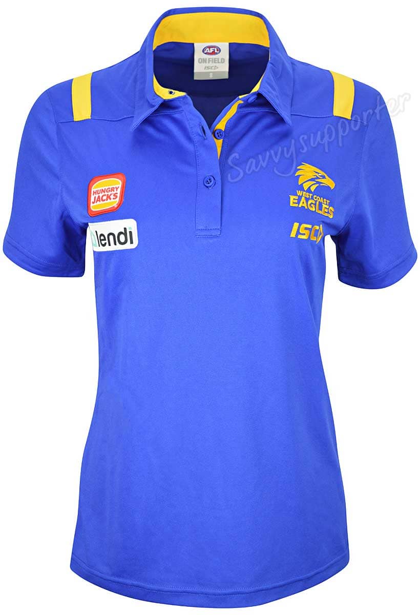 West Coast Eagles 2020 Ladies AFL Media Polo Shirt