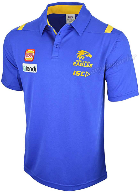 West Coast Eagles AFL Mens Media Polo Shirt