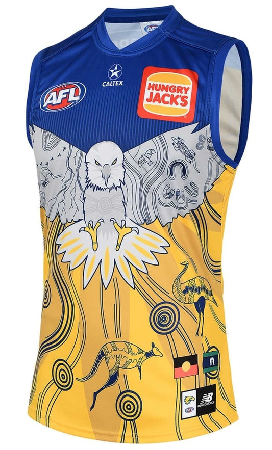 West Coast Eagles 2025 AFL Mens Indigenous Guernsey