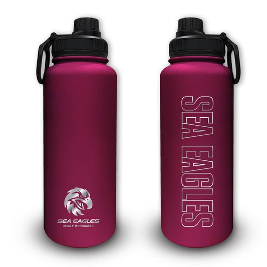 Manly Sea Eagles NRL 960ml Stainless Steel Drink Bottle